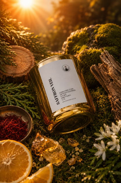 Saffron Veil – Saffron & Sandalwood Soy Candle