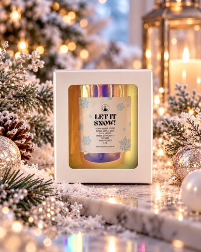 Let It Snow – Apple, Sage & Eucalyptus Winter Soy Candle, 6 oz