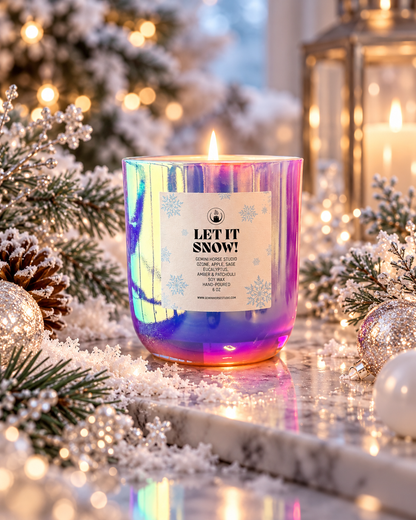 Let It Snow – Apple, Sage & Eucalyptus Winter Soy Candle, 6 oz
