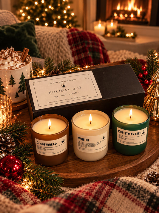 Holiday Joy – Christmas Mini Candle Gift Set (3 x 2.5 oz)